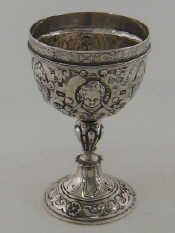 Appraisal: A German silver goblet in the early th century style