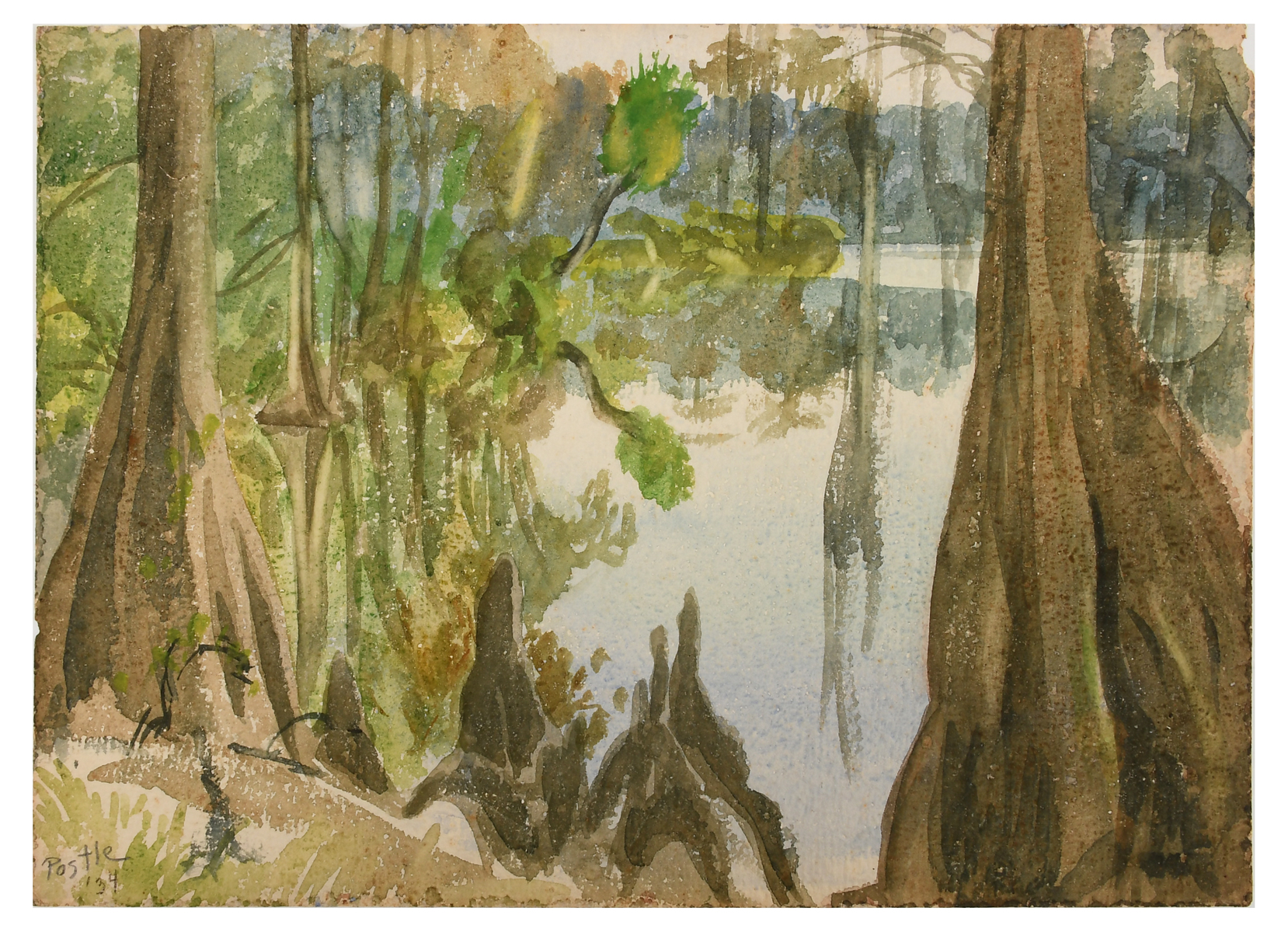 Appraisal: POSTLE Katherine Joy American - Suwanee River Below Bridge Downstream