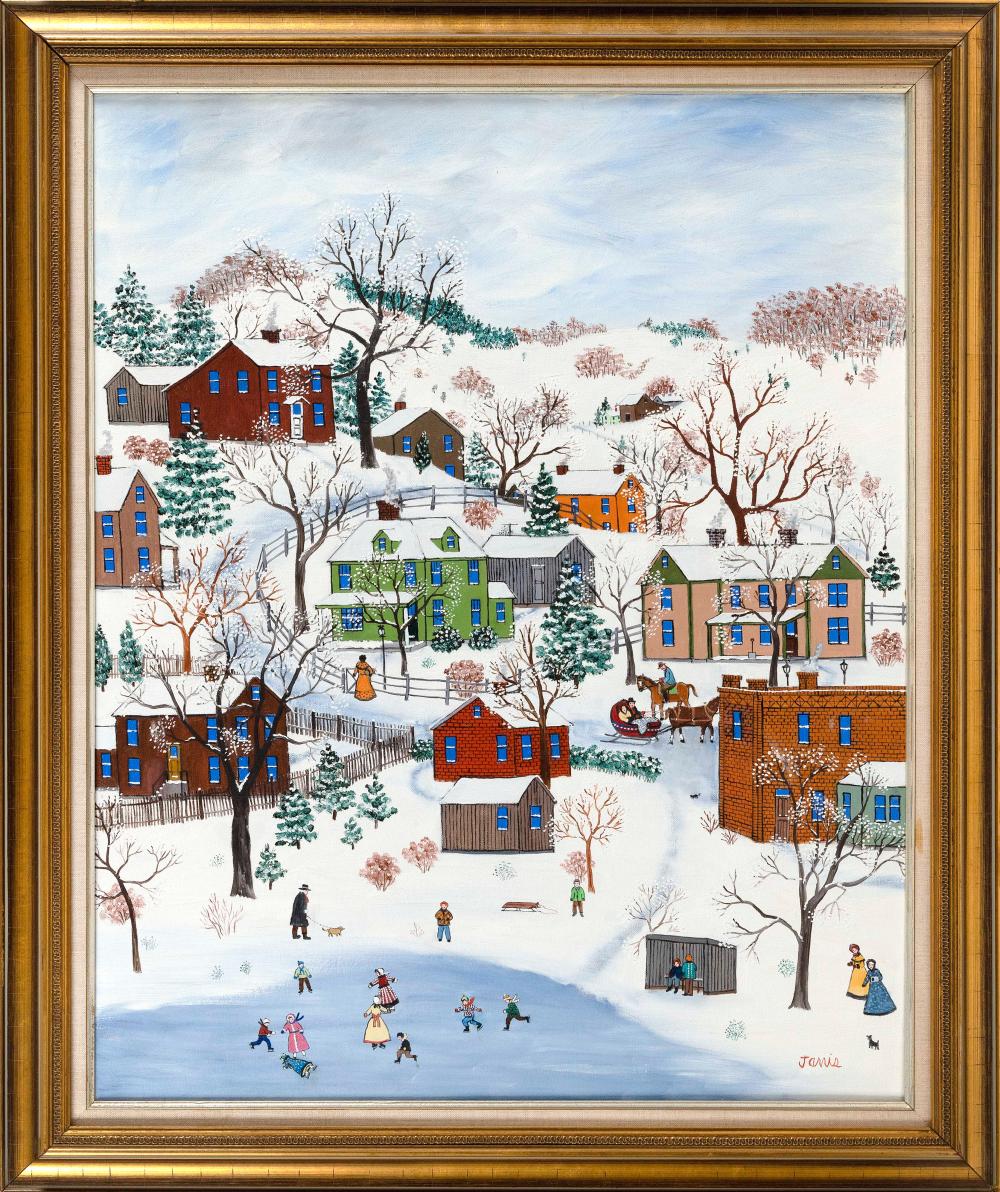 Appraisal: JANIS PRICE OHIO B THE JOY OF WINTER OIL ON