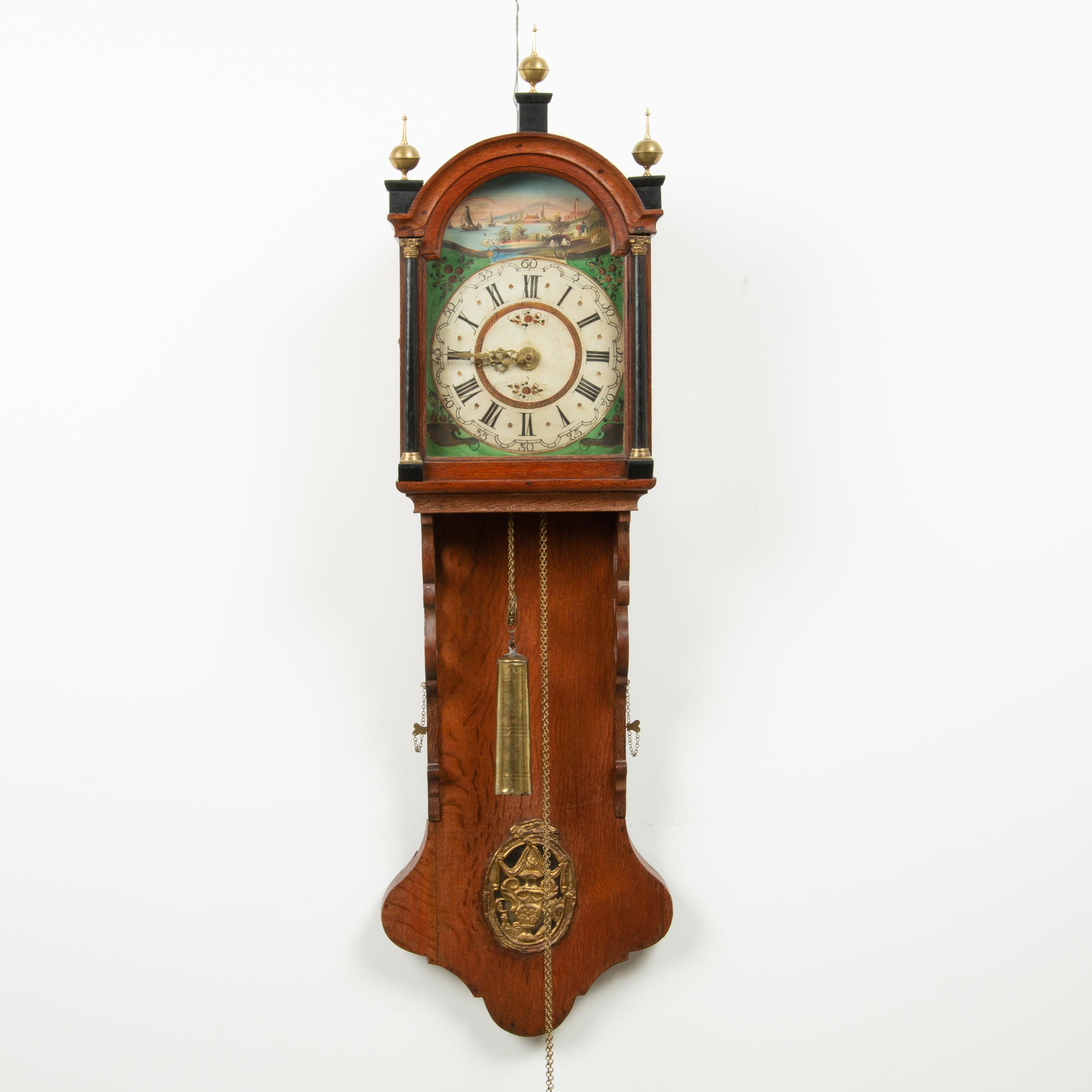 Appraisal: EARLY TH C DUTCH WALL CLOCK An early th century