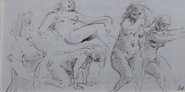 Appraisal: Edward Ardizzone British - Corsetted Woman and Four Nudesinitialled lower