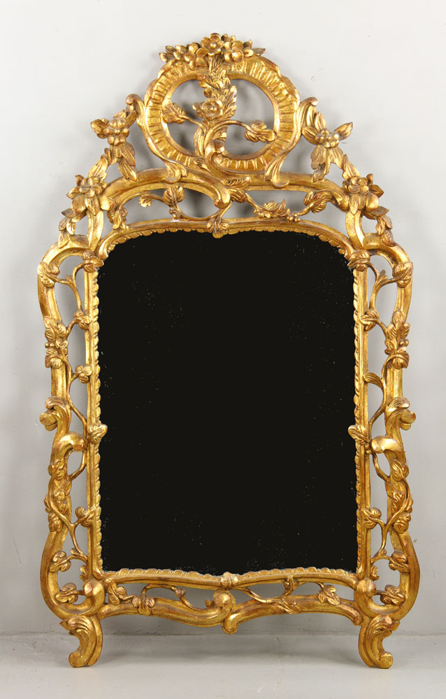 Appraisal: - th C Style French Gilt Wood Mirror th century