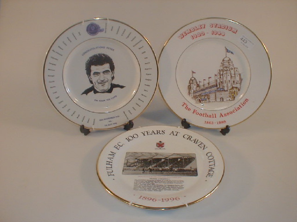 Appraisal: Various football commemorative wall plates