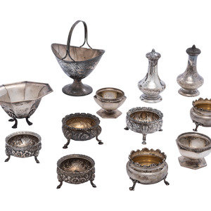 Appraisal: Twelve American Silver Table Wares th th Century including two