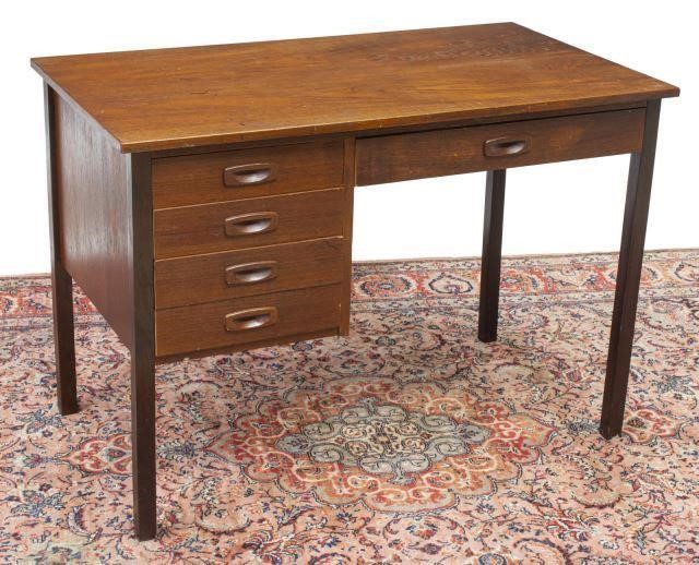 Appraisal: Danish mid-century modern teakwood writing desk c s having a