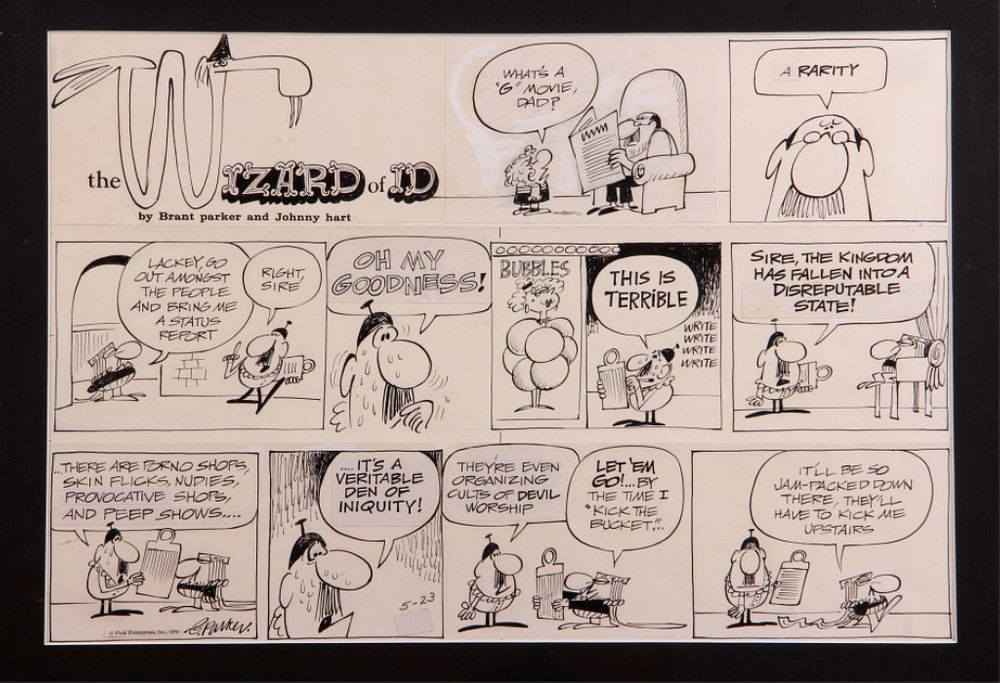 Appraisal: Original Proof Of The Wizard Of Id Comic Offered in