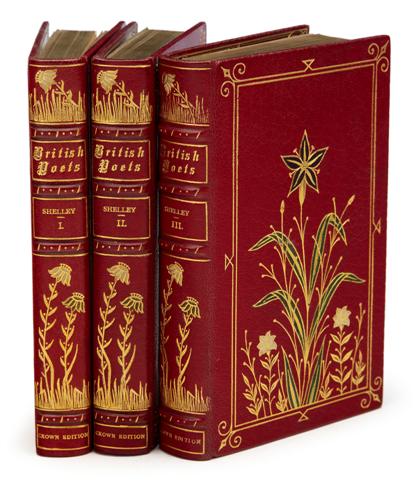 Appraisal: vols Fine Bindings Shelley Percy Byssbe The Crown Edition of