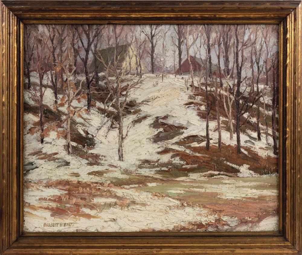 Appraisal: AMERICAN SCHOOL EARLY TH CENTURY WINTER LANDSCAPE OIL ON BOARD