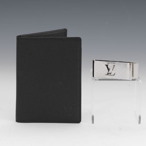 Appraisal: LOUIS VUITTON STAINESS STEEL MONEY HOLDER AND LOUIS NOTEBOOK COVER