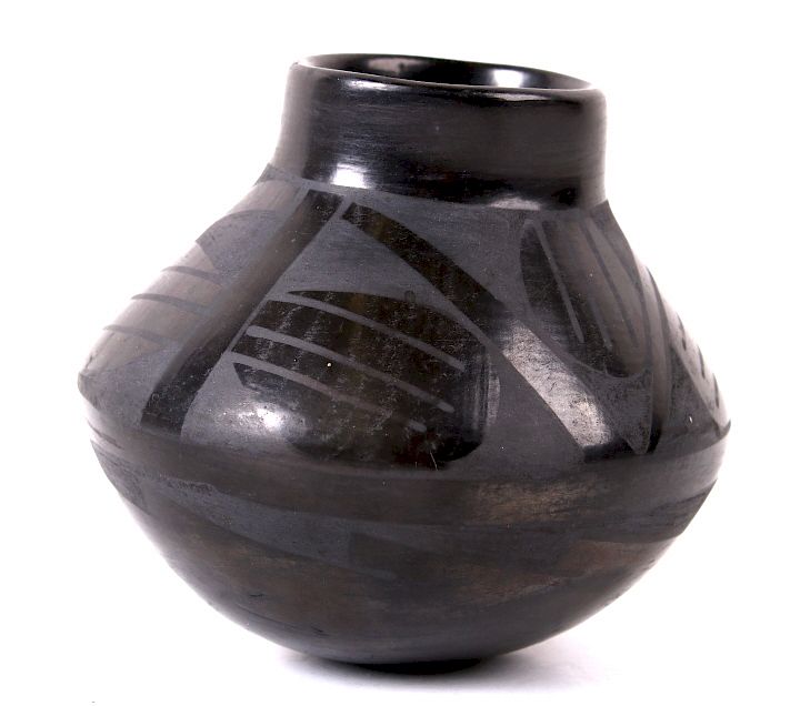 Appraisal: Native American Round Bottomed Vase by JSS For your bidding