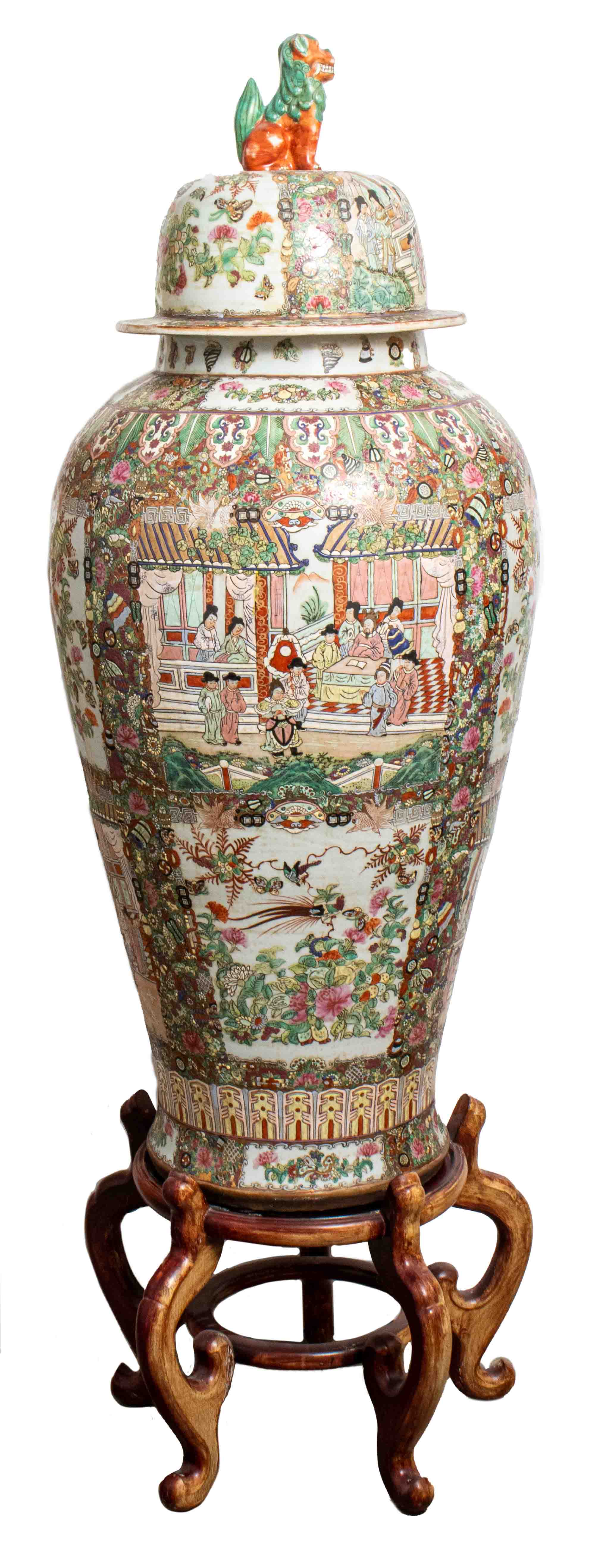 Appraisal: VERY LARGE CHINESE ROSE MEDALLION GINGER JAR Very large Chinese