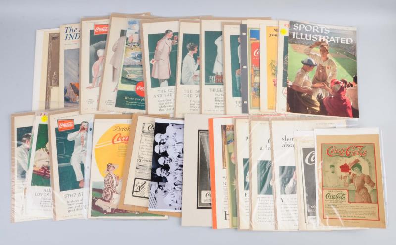 Appraisal: Lot Of Early Coca-Cola Magazine Ads - 's Over ads