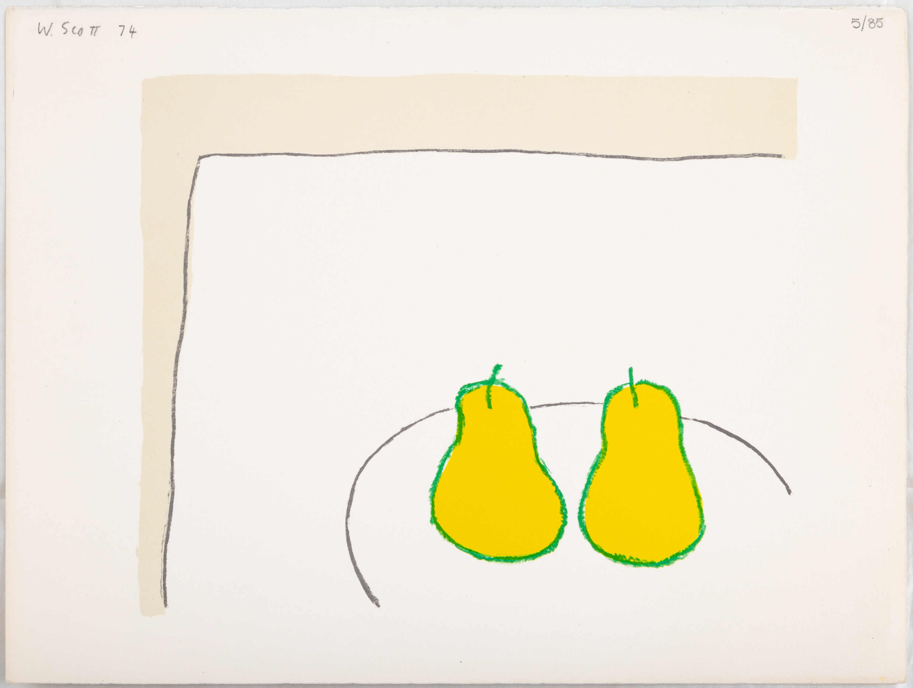 Appraisal: WILLIAM SCOTT IRISH ENGLISH - LEMON PEARS Lithograph on paper