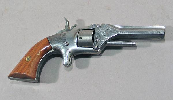 Appraisal: A scarce Manhattan pocket revolver Serial no caliber First model