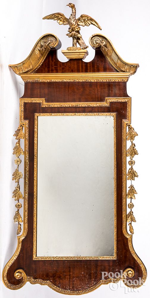 Appraisal: Chippendale style Constitution mirror Chippendale style Constitution mirror early th