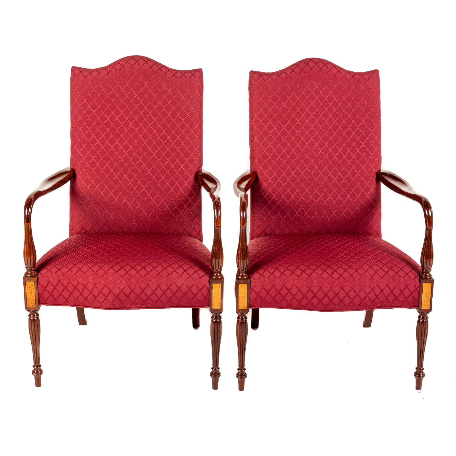 Appraisal: A PAIR OF HICKORY CHAIR MAHOGANY LOLLING CHAIRS th century