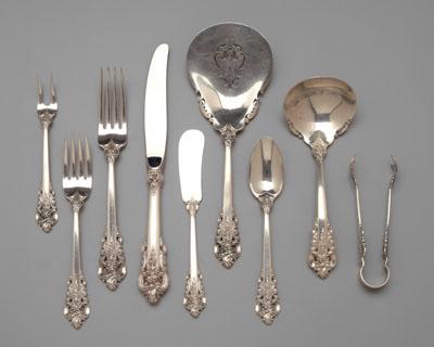 Appraisal: Wallace Grande Baroque sterling flatware pieces no monograms oz T