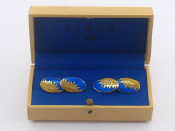 Appraisal: A pair of silver gilt and enamel cufflinks by Links