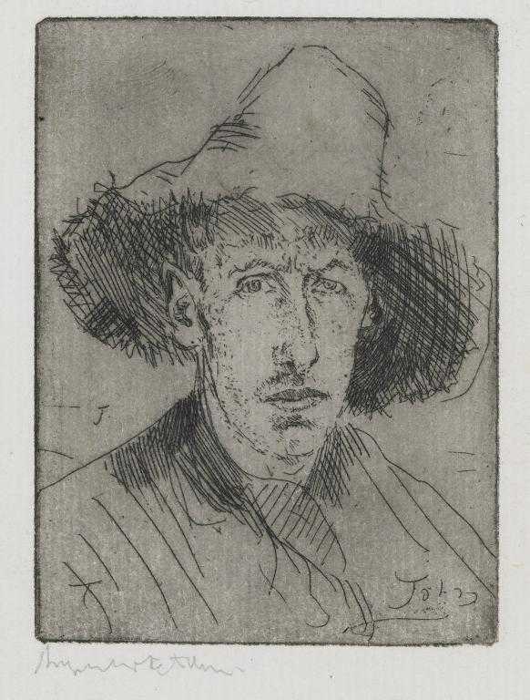 Appraisal: AUGUSTUS EDWIN JOHN OM RA - SELF PORTRAIT IN A