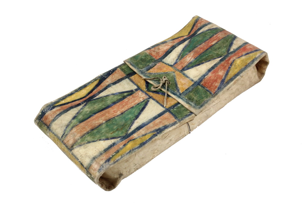 Appraisal: NATIVE AMERICAN PACK - Crow Painted Parfleche Envelope last quarter