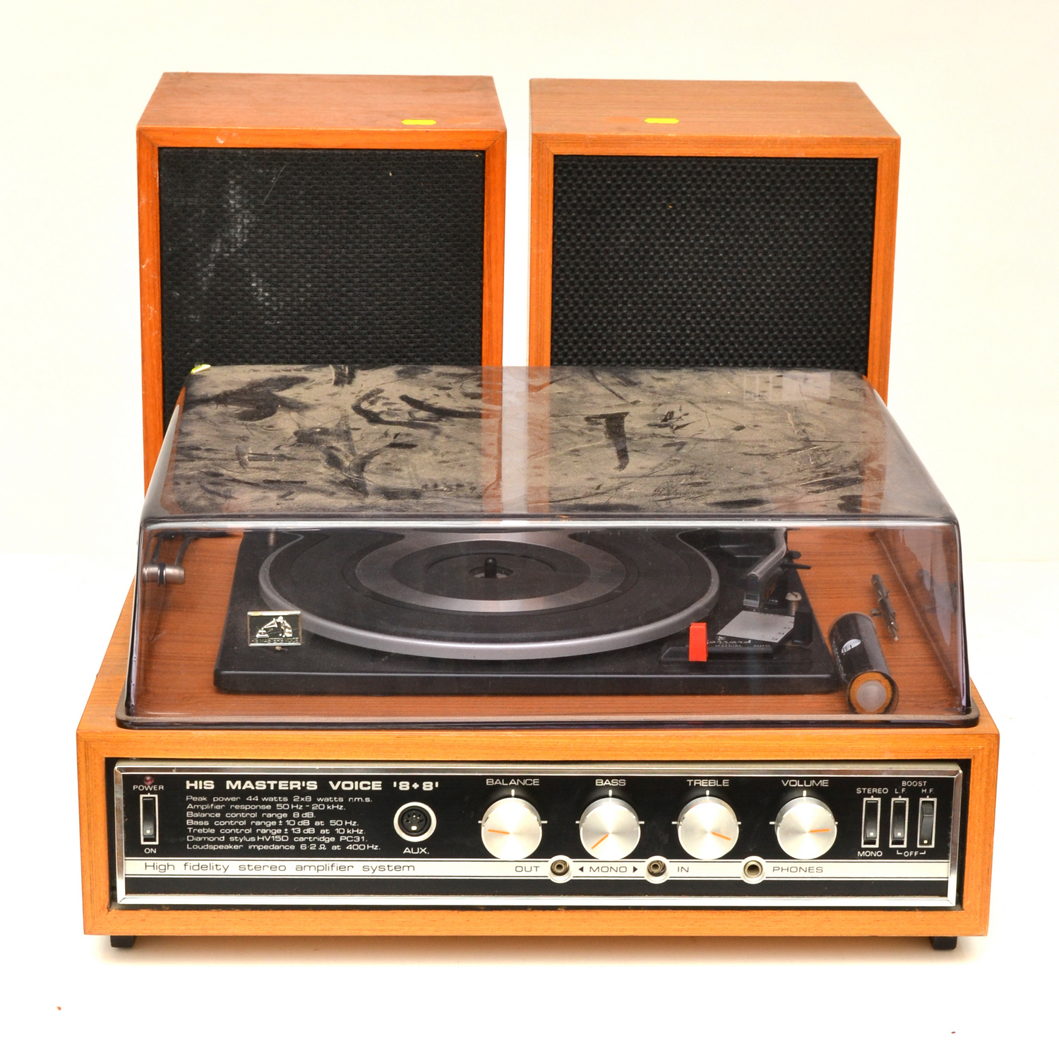 Appraisal: AN HMV GARRARD TC TURNTABLE TOGETHER WITH A PAIR OF