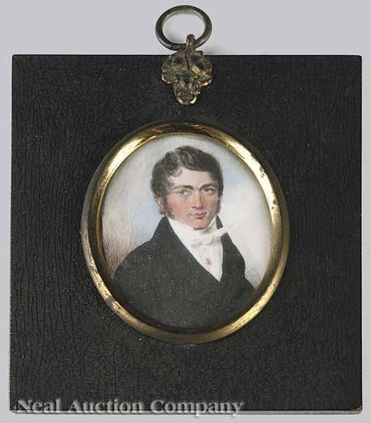 Appraisal: American School early th c Portrait of Captain Joseph Hatch