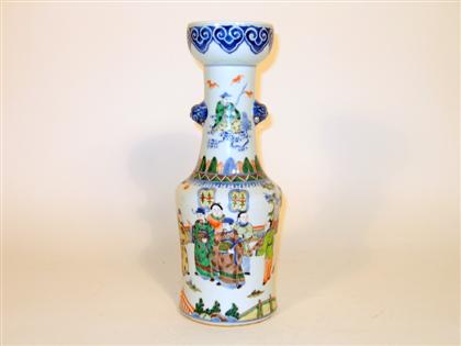 Appraisal: Chinese famille verte mallet vase th century Of Kangxi style