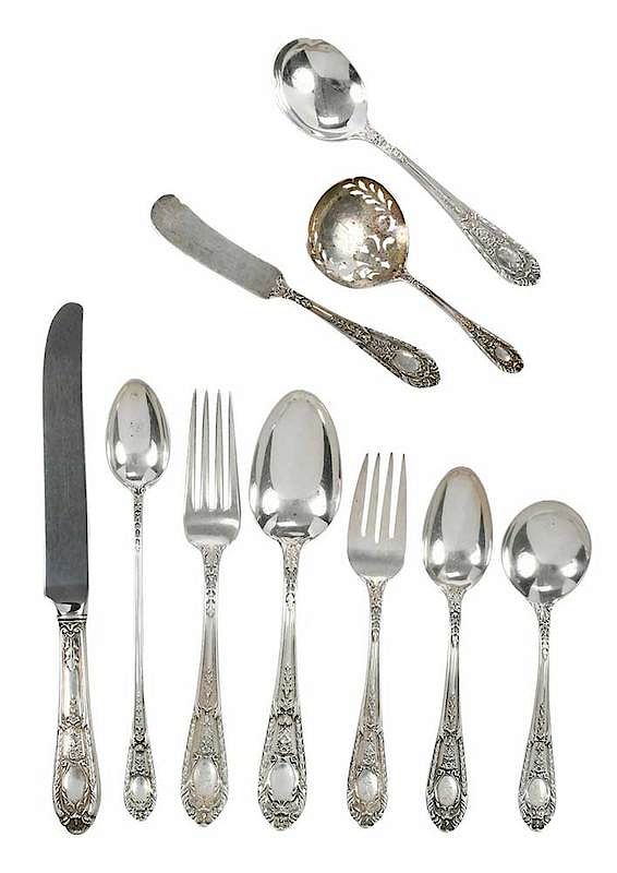 Appraisal: Fontaine Sterling Flatware Pieces American th century including eleven in