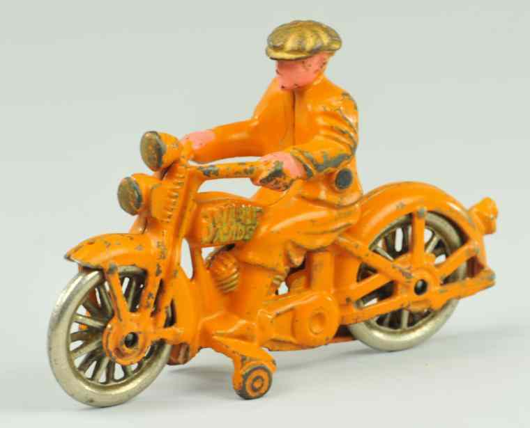 Appraisal: HUBLEY HARLEY DAVIDSON CIVILIAN MOTORCYCLE Cast iron painted in orange