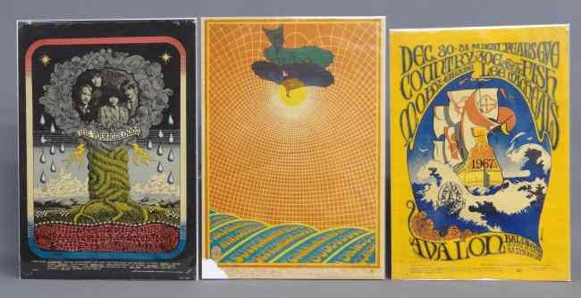 Appraisal: Lot of psychedelic concert posters Avalon Ballroom San Francisco Family