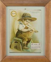 Appraisal: CERESOTA FLOUR CALENDAR Adorable image of little boy carving a