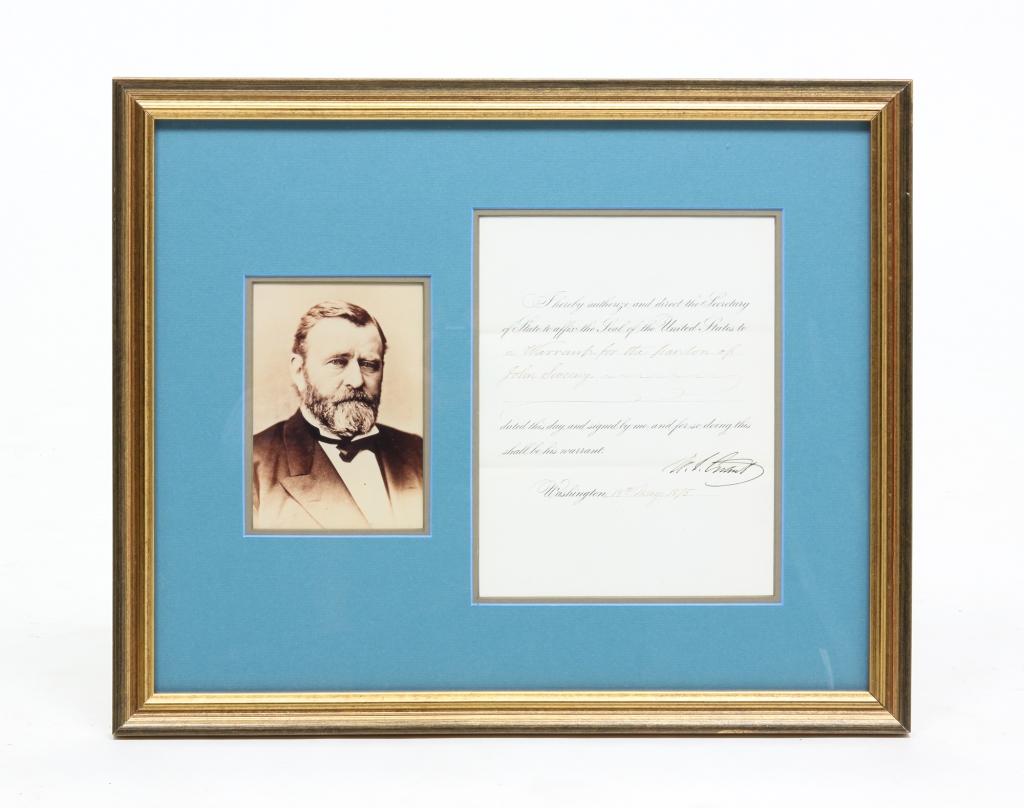 Appraisal: ULYSSES S GRANT SIGNATURE Ulysses S Grant - Eighteenth president