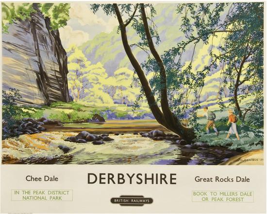 Appraisal: DANIELS L W DERBYSHIRE Chee Dale British Railways lithograph in