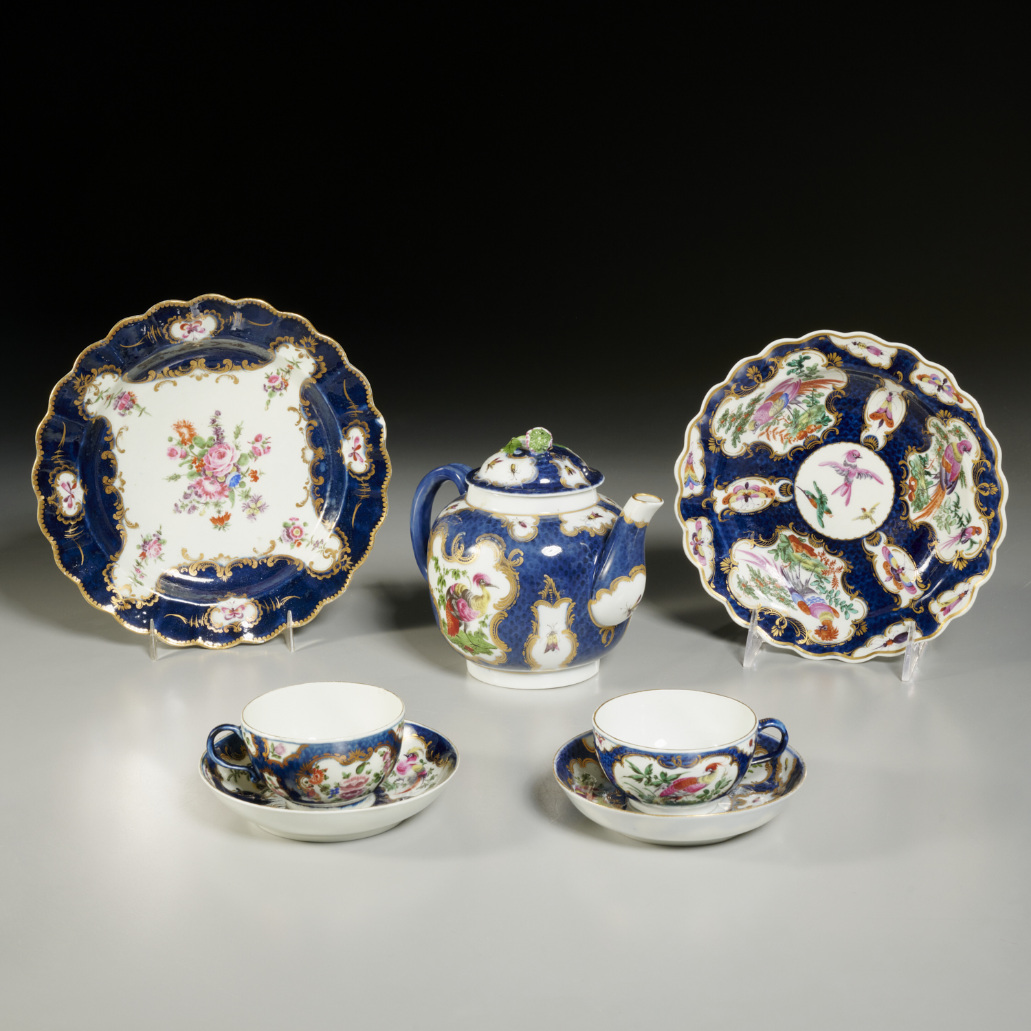 Appraisal: FIRST PERIOD WORCESTER PORCELAINS GROUP th c rd quarter English