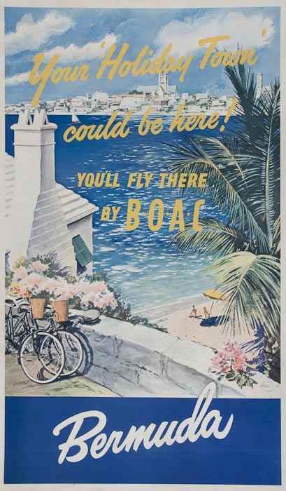 Appraisal: LESNON BERMUDA by BOAC offset lithograph in colours cond A