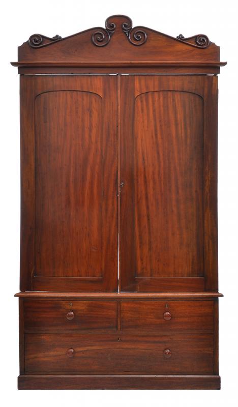 Appraisal: A TH CENTURY CEDAR TWO DOOR LINEN PRESSATTRIBUTED TO C