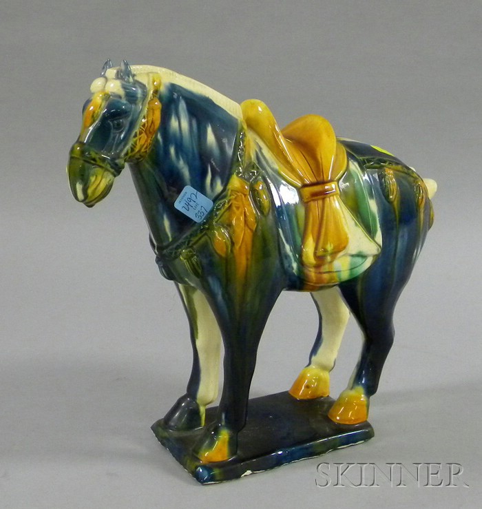 Appraisal: Sevres Glazed Chinese Horse Figure stamped on base ht in