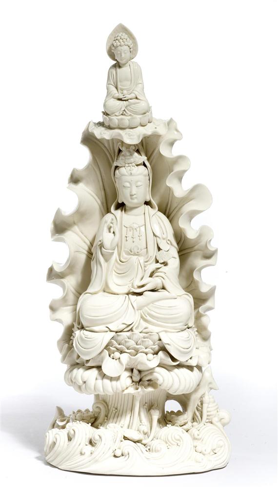 Appraisal: AN IMPRESSIVE BLANC DE CHINE GUANYIN China th c height