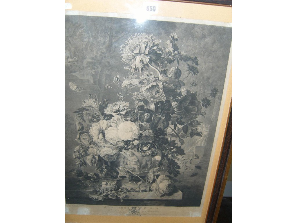 Appraisal: An th century black and white mezzotint engraving after Van