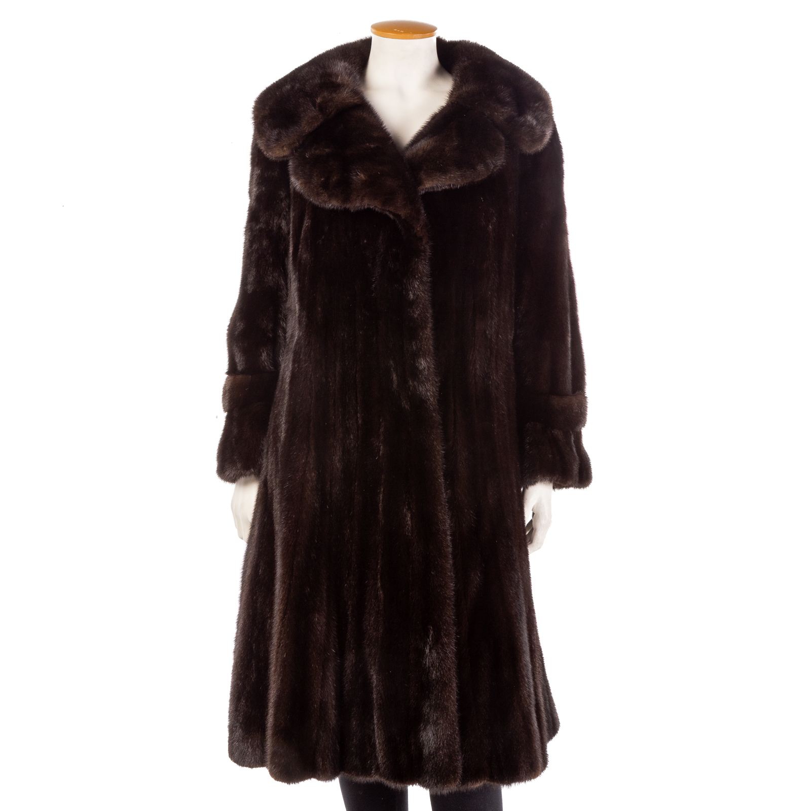 Appraisal: MANO SWARTZ BLACK DIAMOND MINK FULL-LENGTH COAT Embroidered lining