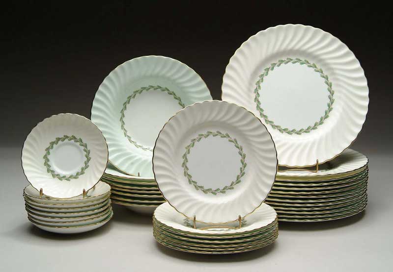 Appraisal: -PIECE PARTIAL DINNER SERVICE BY MINTON IN THE CHEVIOT PATTERN