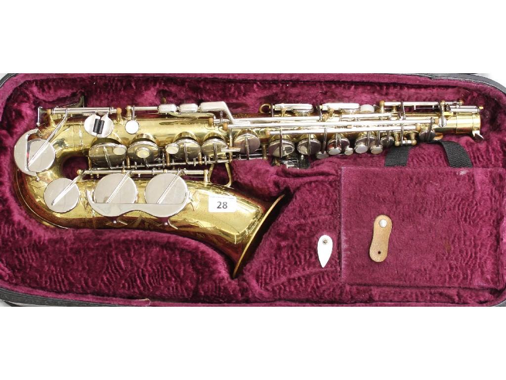 Appraisal: Powertone gold lacquered alto saxophone no case