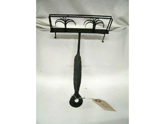 Appraisal: Early Hand Wrought Iron Fireplace Toaster