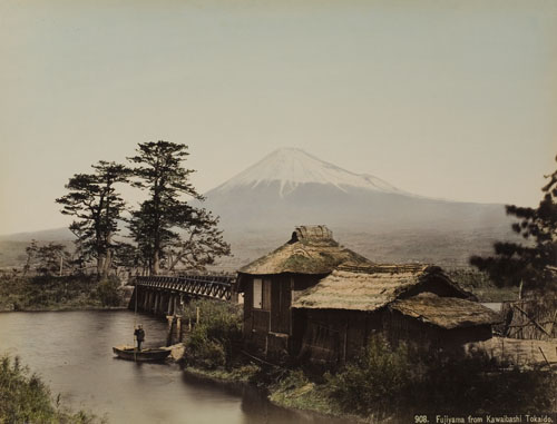 Appraisal: KIMBEI KUSAKABE - Album containing hand-colored photographs of Japan in