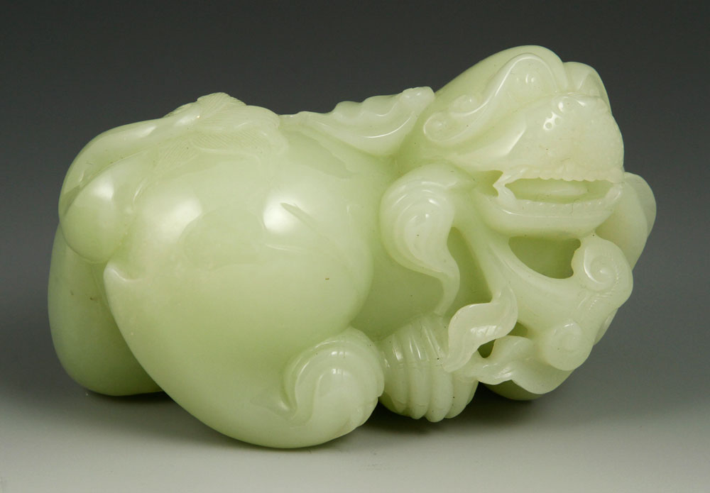 Appraisal: - Chinese Carved White Jade Ornament Carved white jade ornament