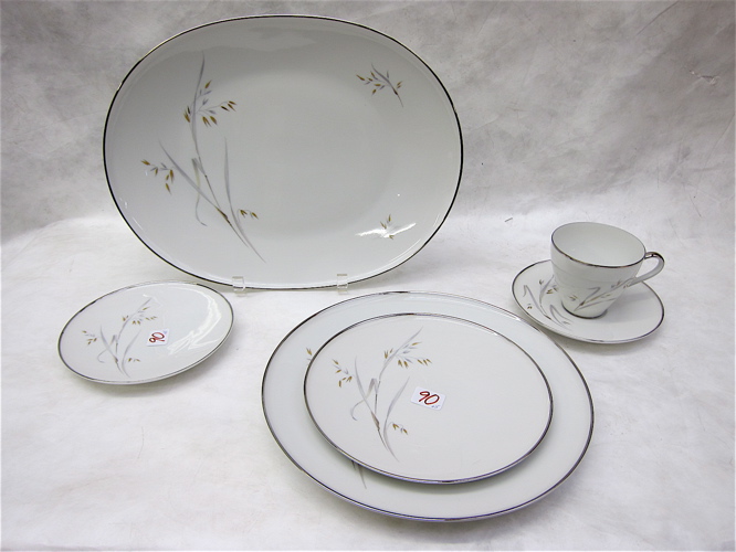 Appraisal: HEINRICH CHINA SET sixty-five pieces in the Golden Grass pattern