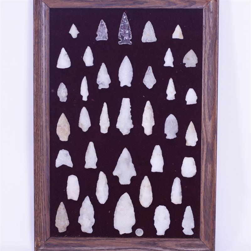 Appraisal: Thirty-Seven Quartz Points including Two Rock Crystal Points Longest