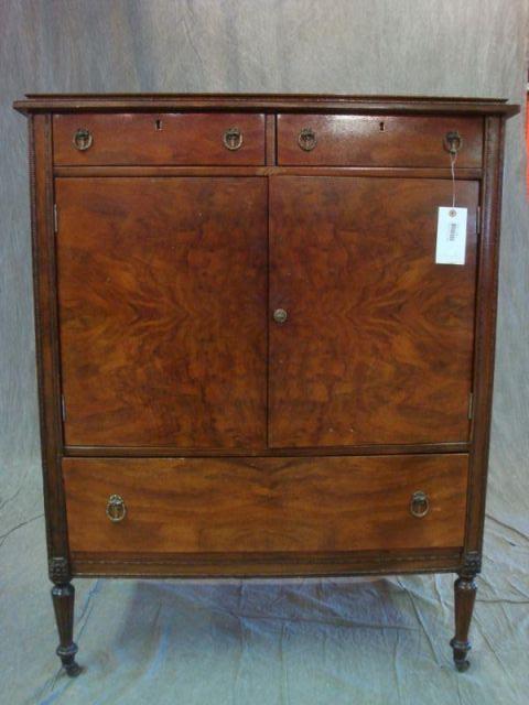 Appraisal: Mahogany Door Cabinet From a Larchmont home Dimensions w x