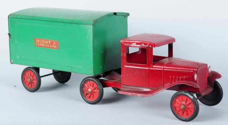 Appraisal: Pressed Steel Buddy L Express Line Truck Toy Features cab