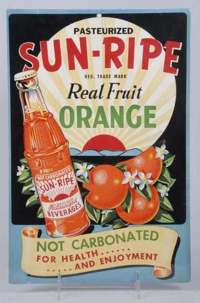 Appraisal: Cardboard Sun-Ripe Orange Sign Description s Only a few minor